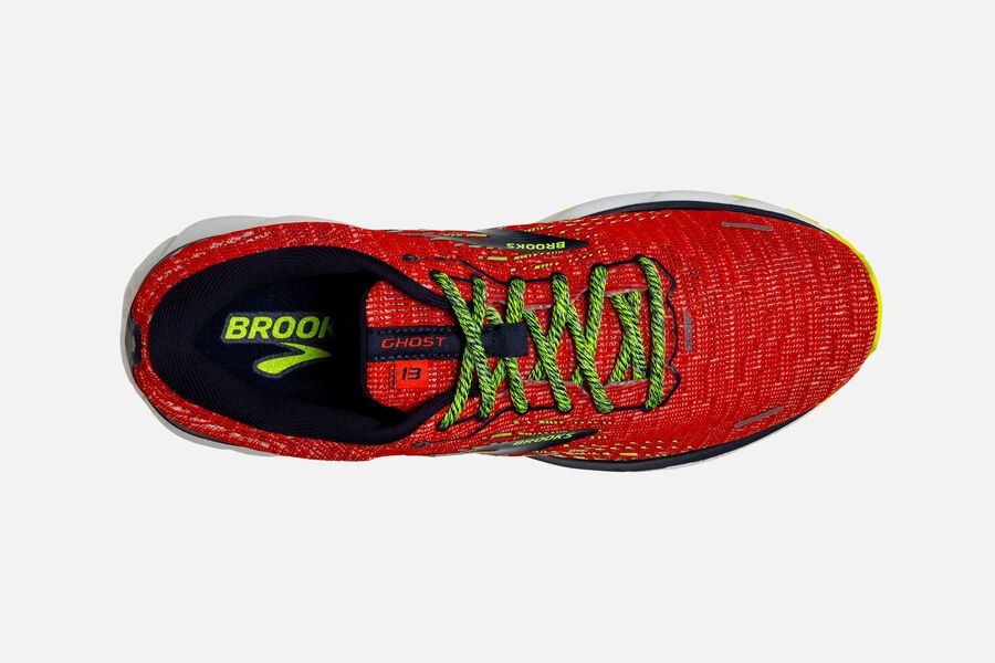 Brooks Ghost 13 Road Running Shoes Mens - Red/Black - XJOAW-9742